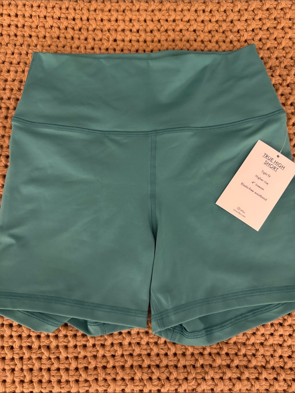 Fleo True High Rise Shorts - Teal Blue